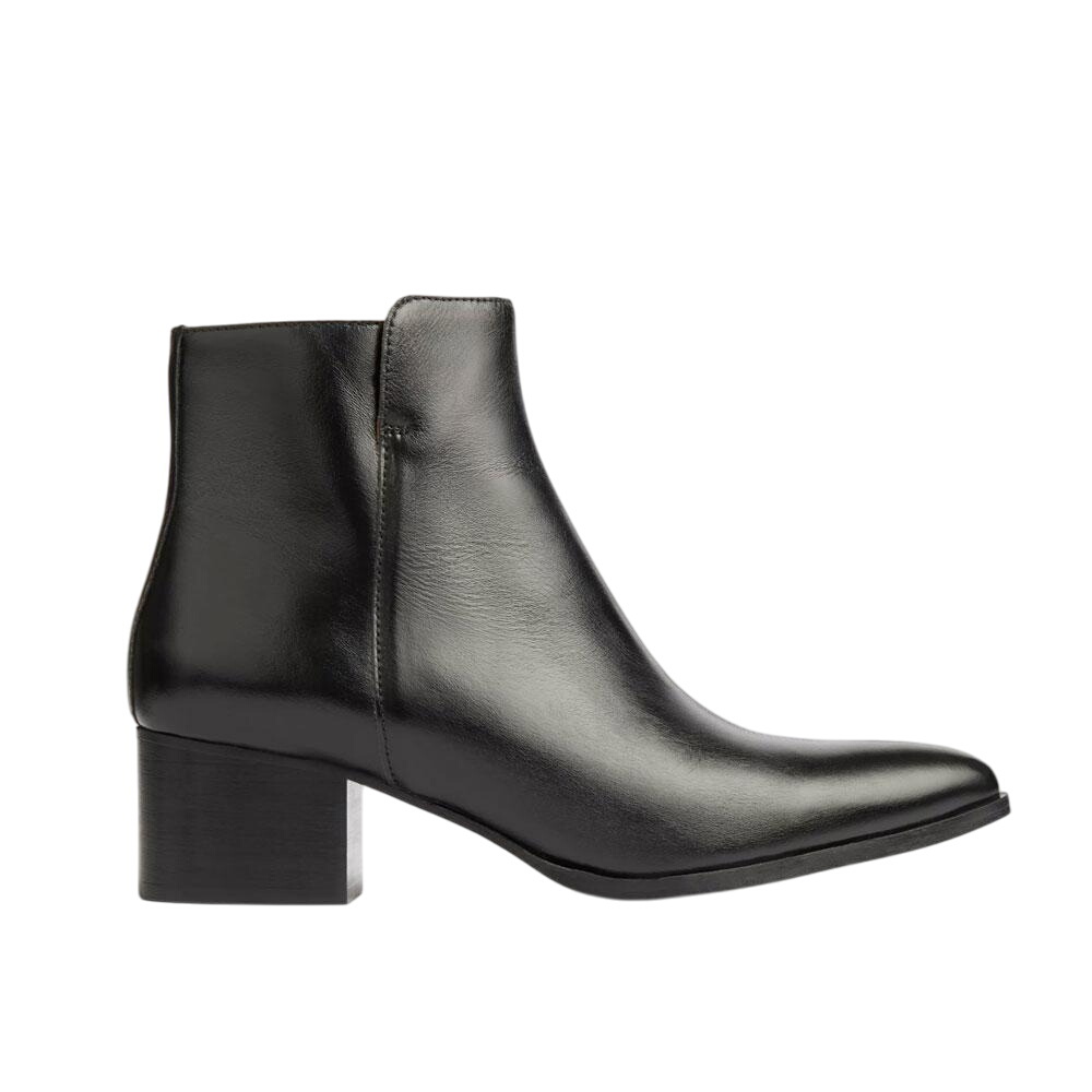 L.K. Bennett Cicilia Black Leather Ankle Boots